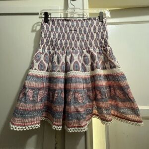 Bell by Alicia Bell Becca smocked mini skirt size small
